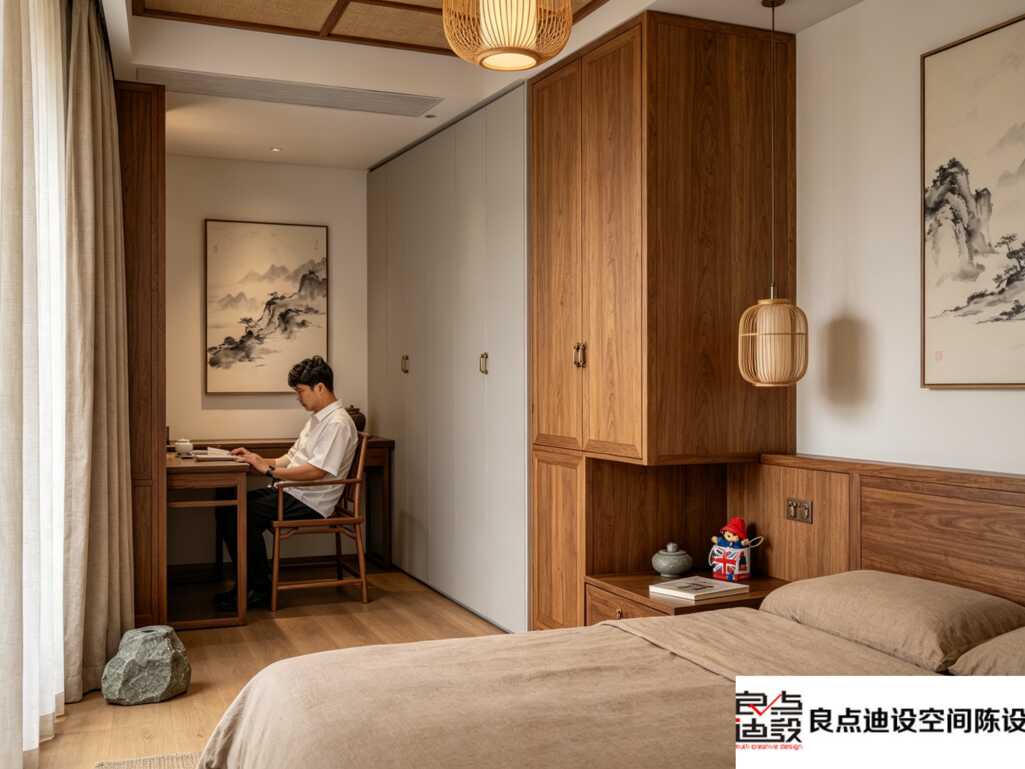 一居室装修设计|低成本get禅意新中式，小空间也能太好住了😎
